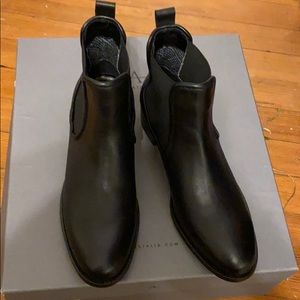 Aquatalia black chelsea boot ankle Oliviera bootie